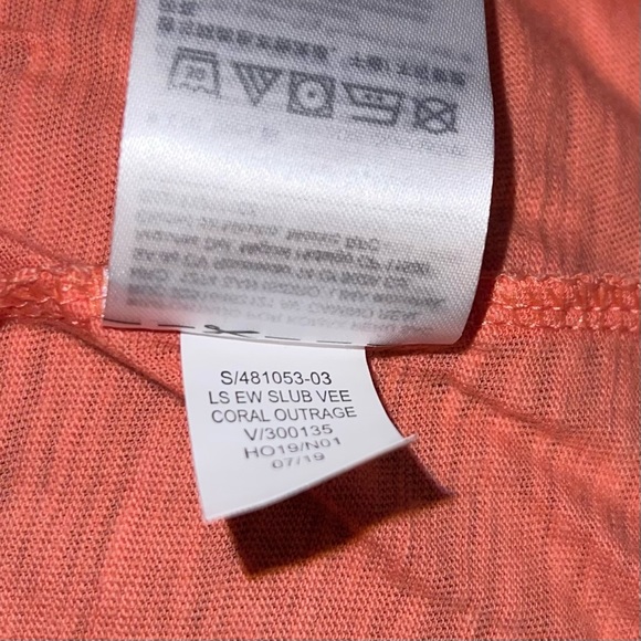 NWT Old Navy Coral Orange V Neck Knit Shirt Sz L - Picture 7 of 8
